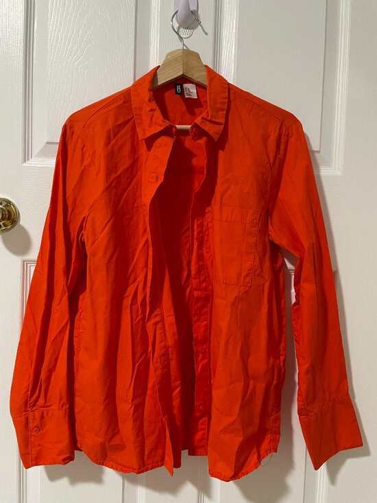 H&M Tops - Orange button down